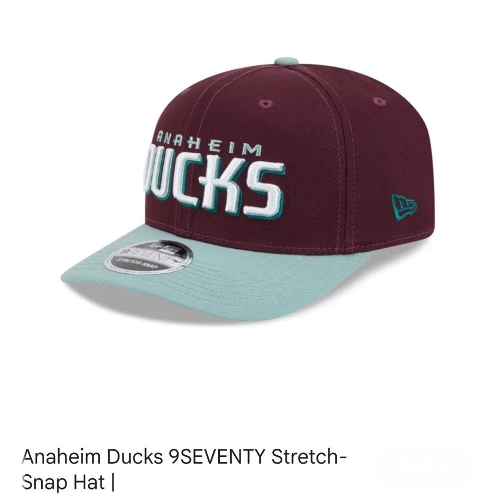 New Era Anaheim Ducks purple and Teal 9FIFTY Snapback